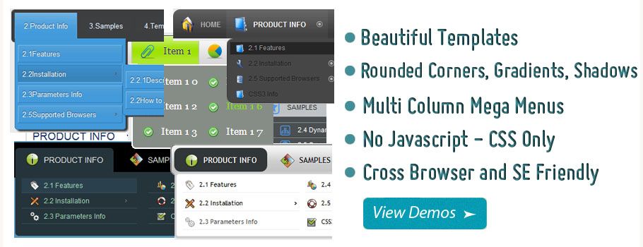 Classic Menu In Css Demo