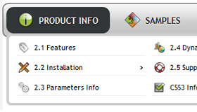 Modern Dark Drop Down Menu HTML Bar Template