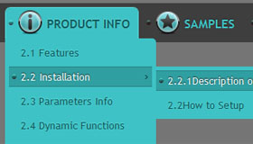 Point Aquamarine Drop Down Menu HTML Template